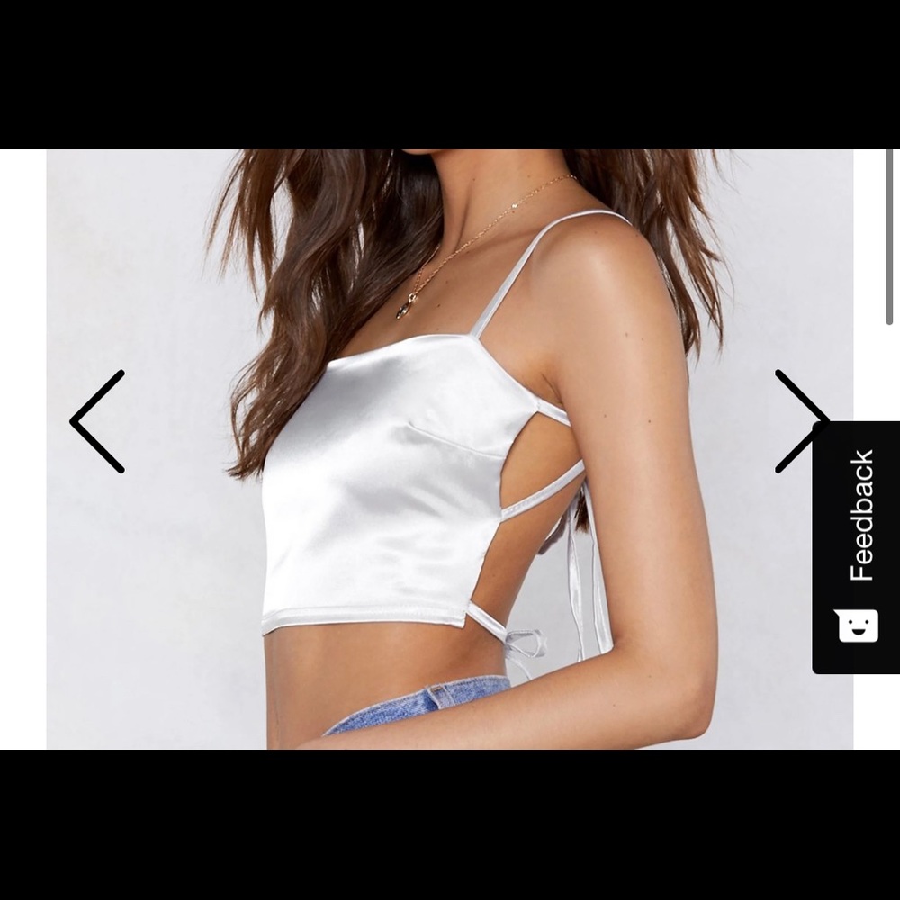 Nasty gal Silver Crop Top